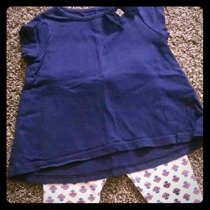 Navy shirt and leggings set